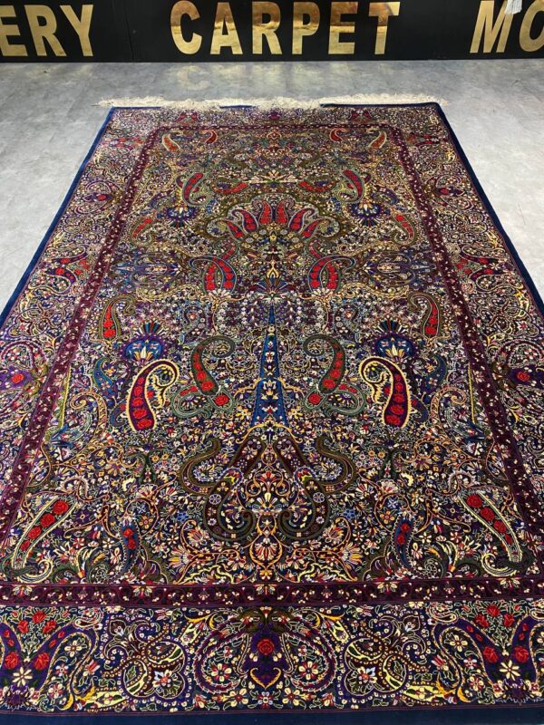 قالیچه ابریشم قم دست بافت ، نقشه استوایی