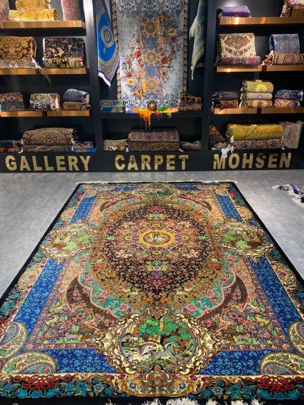 خرید فرش ابریشم قم دست بافت سایز ۶ متری، نقشه غلط