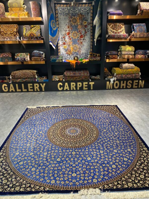 خرید فرش ابریشم قم دست بافت سایز 2*2 متری، نقشه معصومی